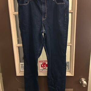 Old Navy High-Rise Wow Straight Jeans - Deep Indigo 16 LONG!